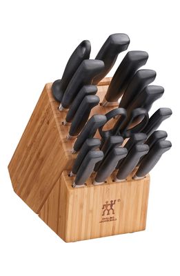 ZWILLING Four Star 20-Piece Knife Block Set in Brown