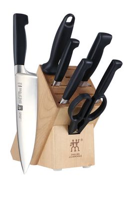 ZWILLING J. A. HENCKELS Four Star 8-Piece Knife Block Set in Stainless Steel