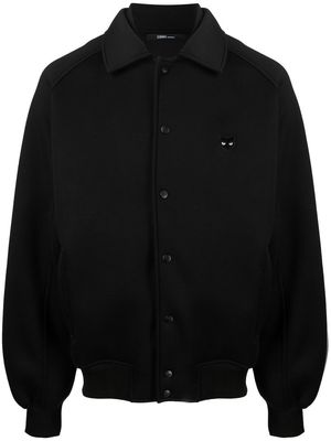 ZZERO BY SONGZIO collar-detail varsity jacket - Black