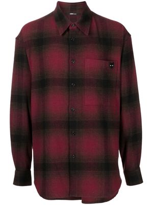 ZZERO BY SONGZIO plaid long-sleeve shirt - Red