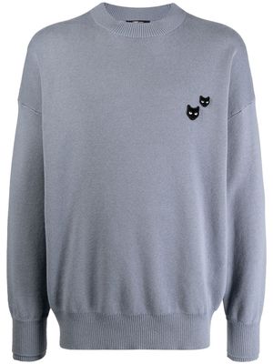 ZZERO BY SONGZIO Twin Panther crew-neck jumper - Blue